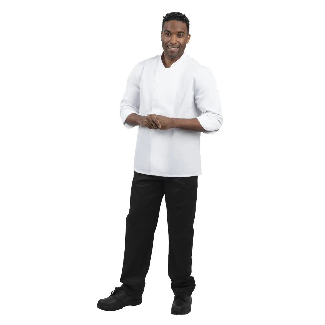 BB578-L Whites Unisex Atlanta Chef Jacket White Teflon Size L