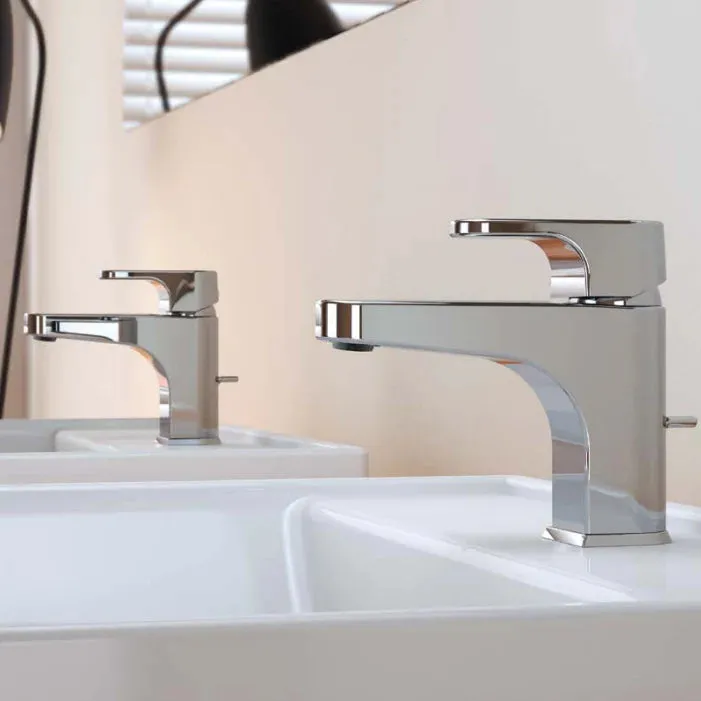 Cleo, Single Lever Basin Mixer Tap, With Waste