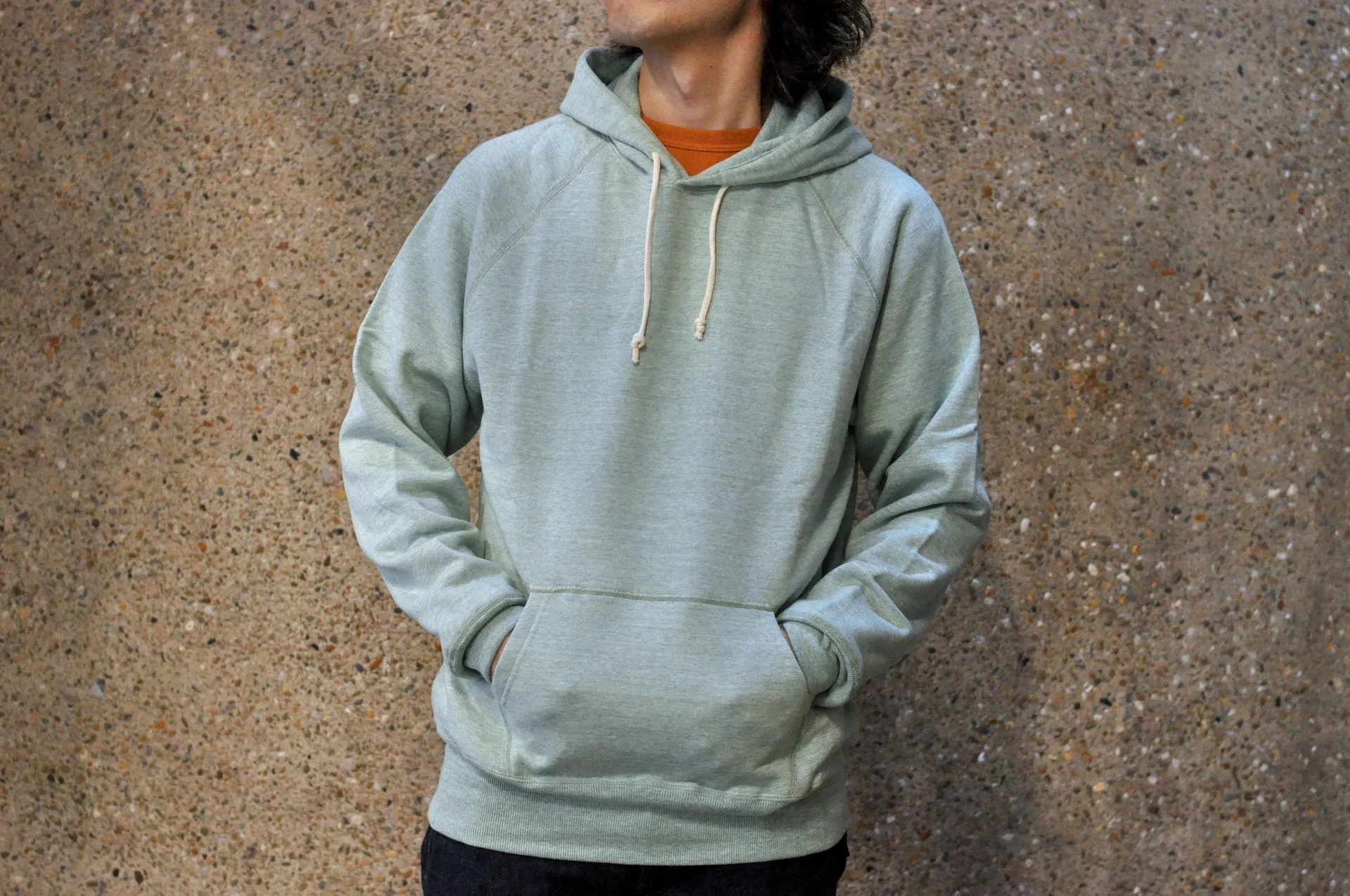 Denime X Warehouse Co. Lot.270 10oz Loopwheeled Pullover (Heather Green)