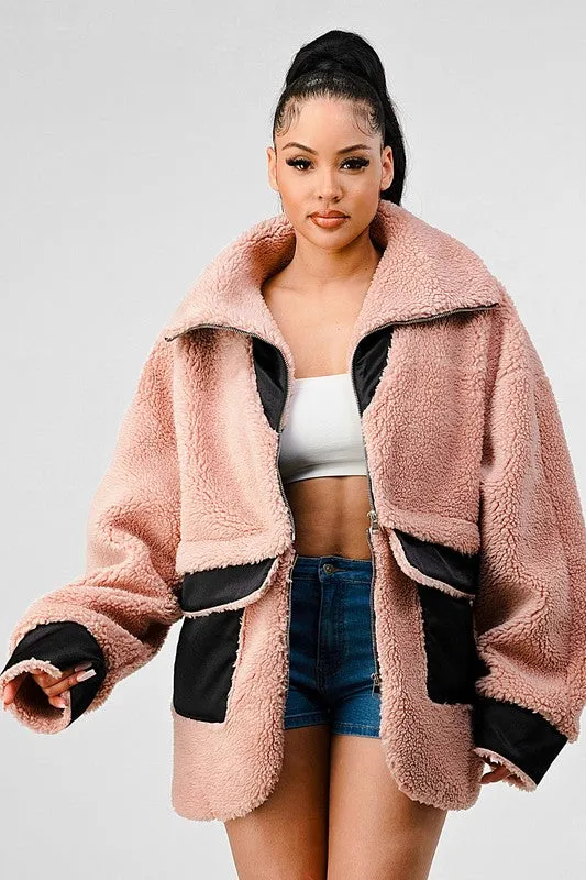DETACHABLE SHERPA JACKET