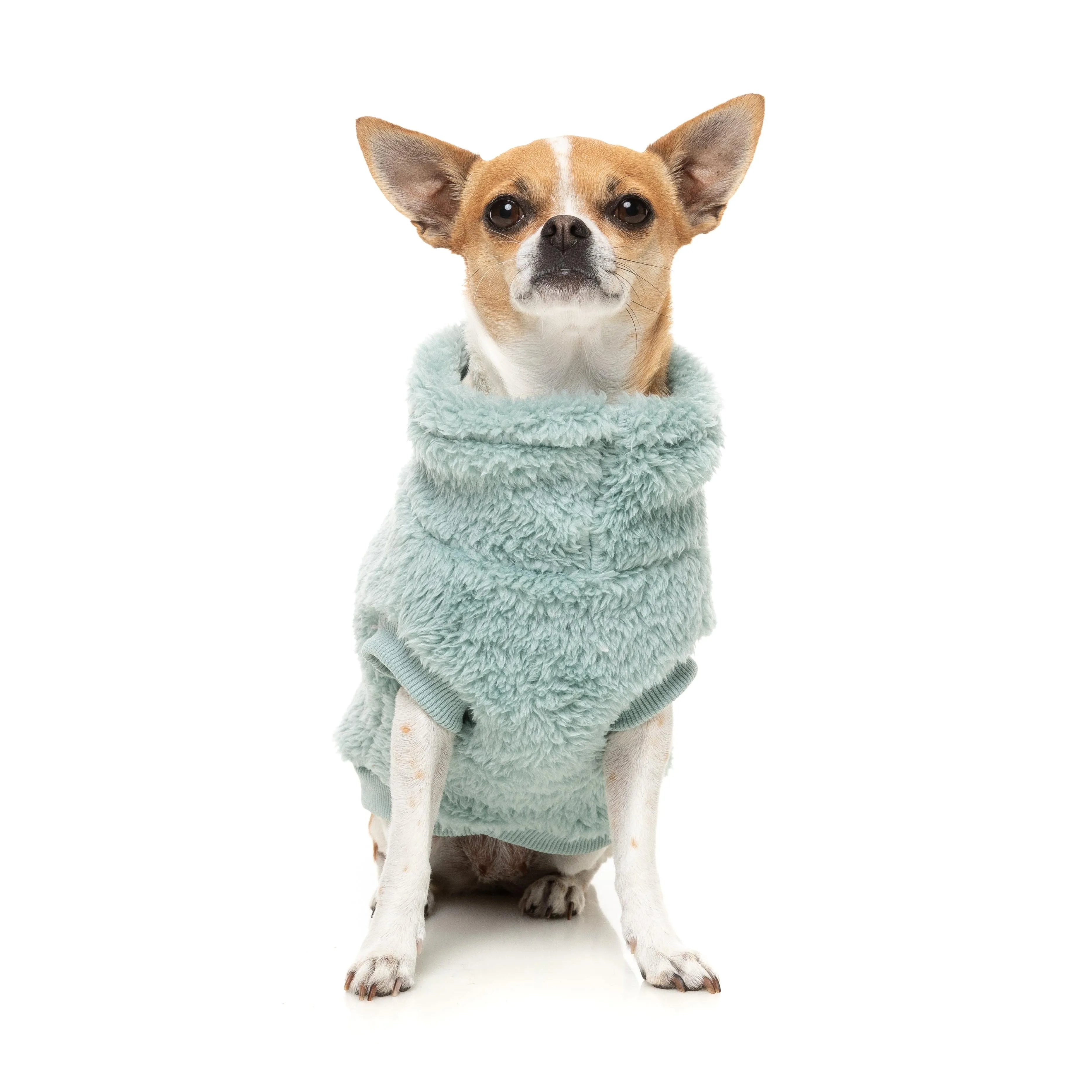 FuzzYard Dog Apparel Turtle Teddy 25 Sweater Arctic Blue Size 1