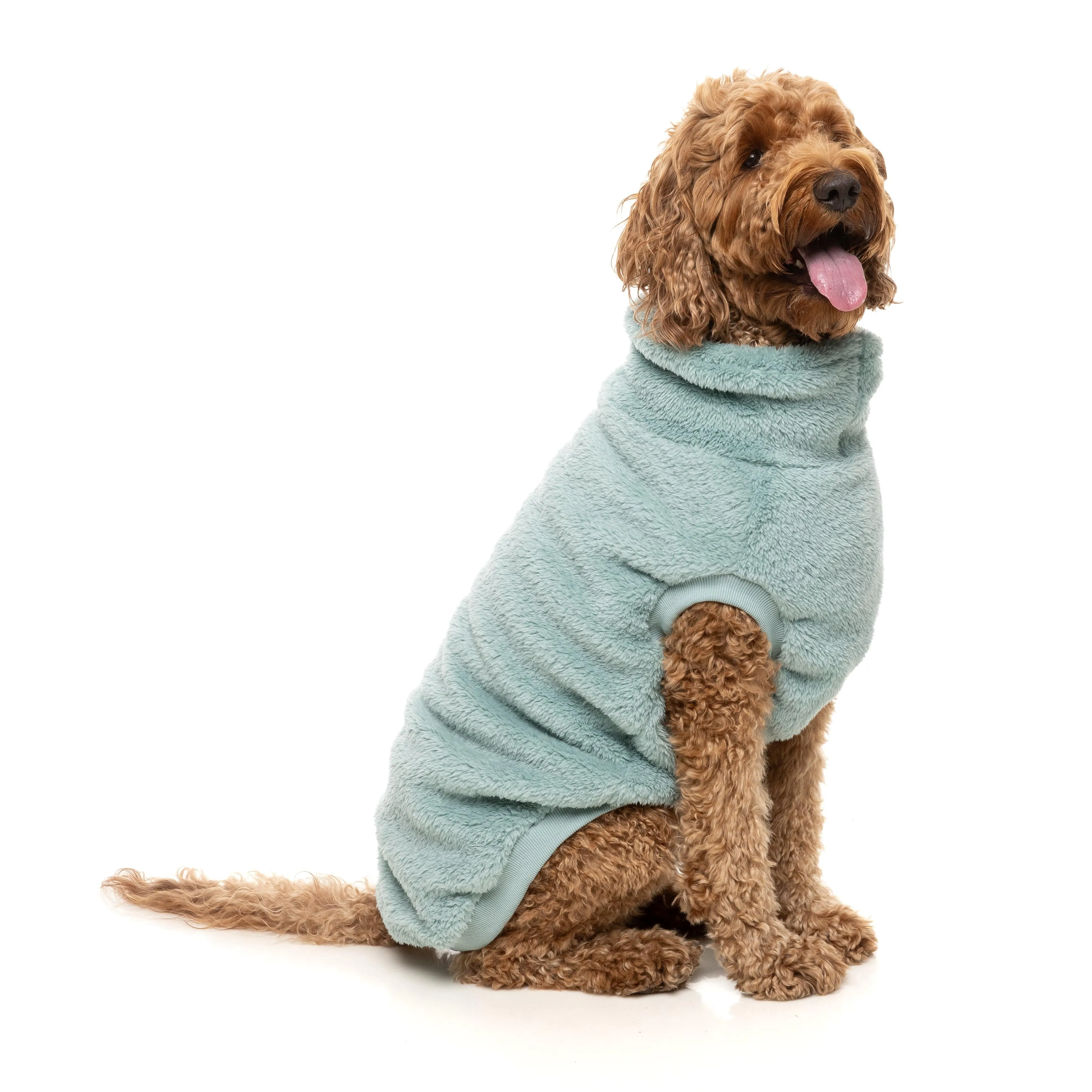 FuzzYard Dog Apparel Turtle Teddy 25 Sweater Arctic Blue Size 2